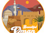create digital art focused on travel and souvenirs